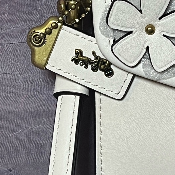 Coach Courier Wristlet w/ Floral Appliqué - Picture 4 of 9